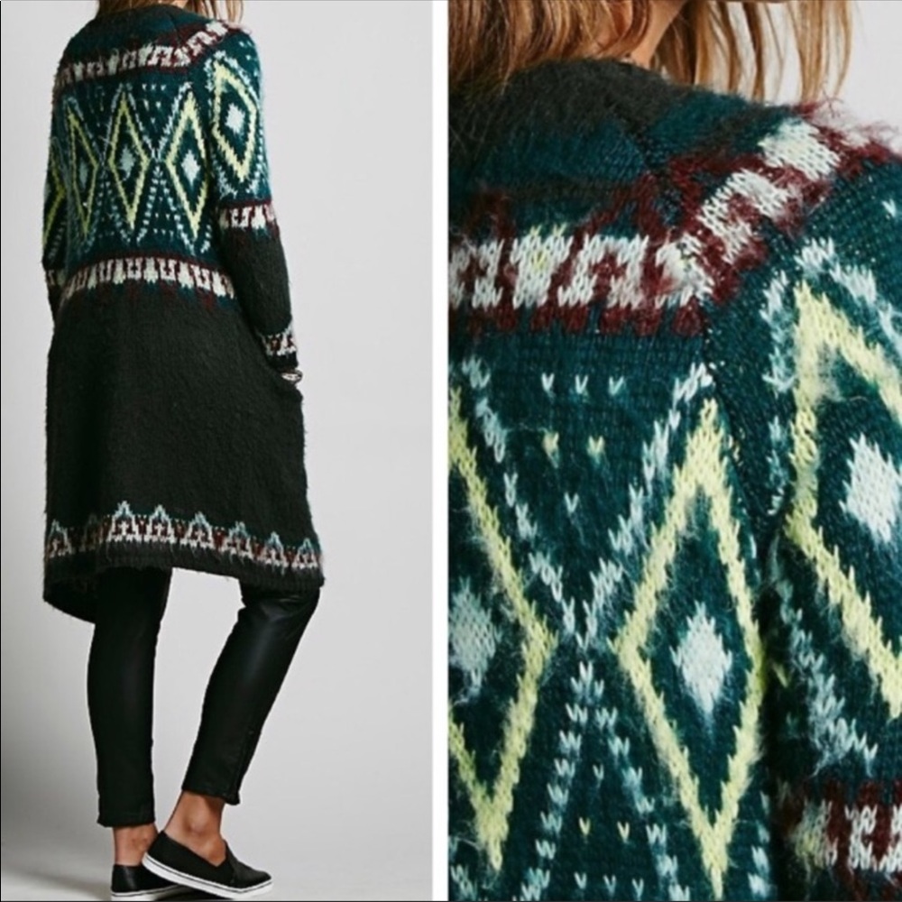 🔥SOLD🔥 Free People 'Frosted' Fair Isle Cardigan - Picture 4 of 12